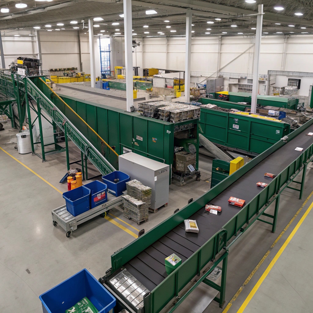 How does a lithium battery recycling production line operate?