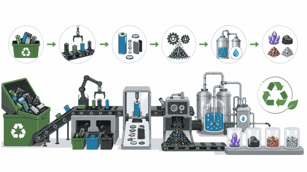Lithium-Ion Battery Recycling Process Guide