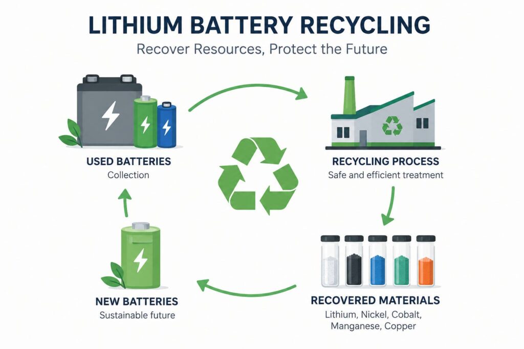 Recyclage des piles au lithium