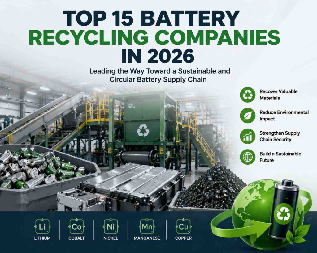 As 15 principais empresas de reciclagem de baterias em 2026