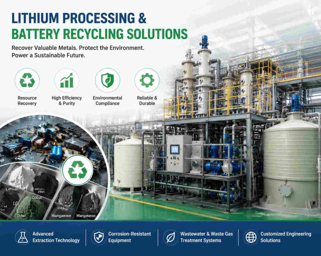 Lithium Processing & Battery Recycling Solutions for Sustainable Resource Recovery