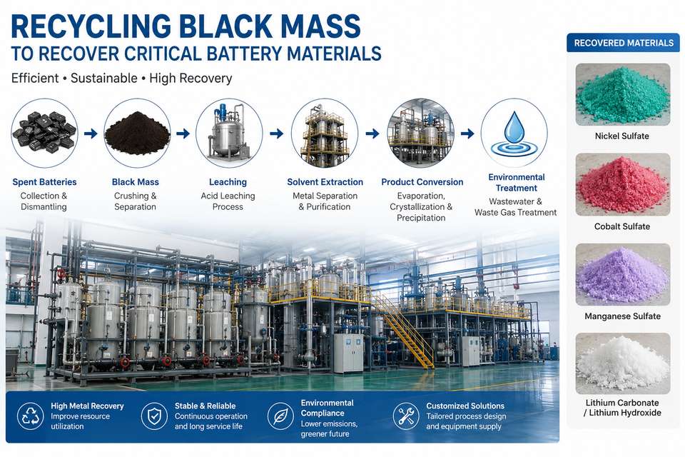 Recycling Black Mass to Recover Critical Battery Materials