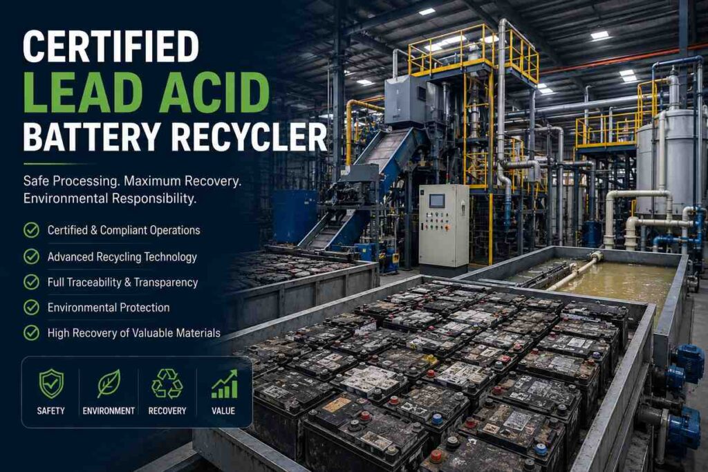 Zertifizierter Recyclingbetrieb für Blei-Säure-Batterien