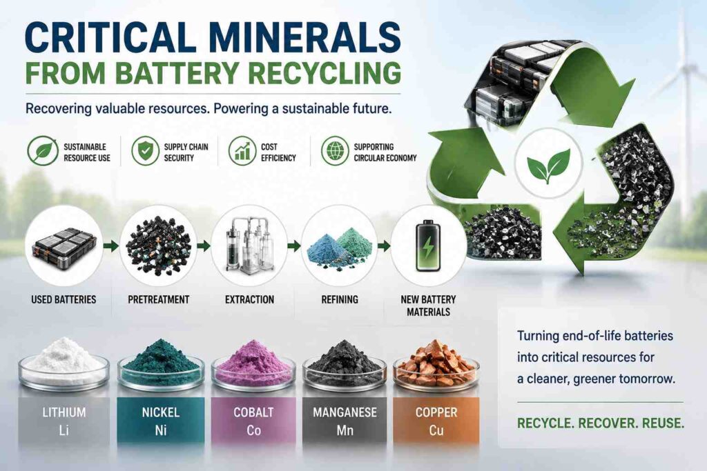 Critical Minerals Recovery from Battery Recycling