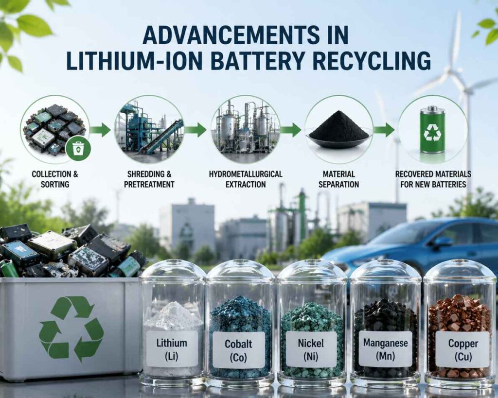 Advancements in Lithium-Ion Battery Recycling Technology