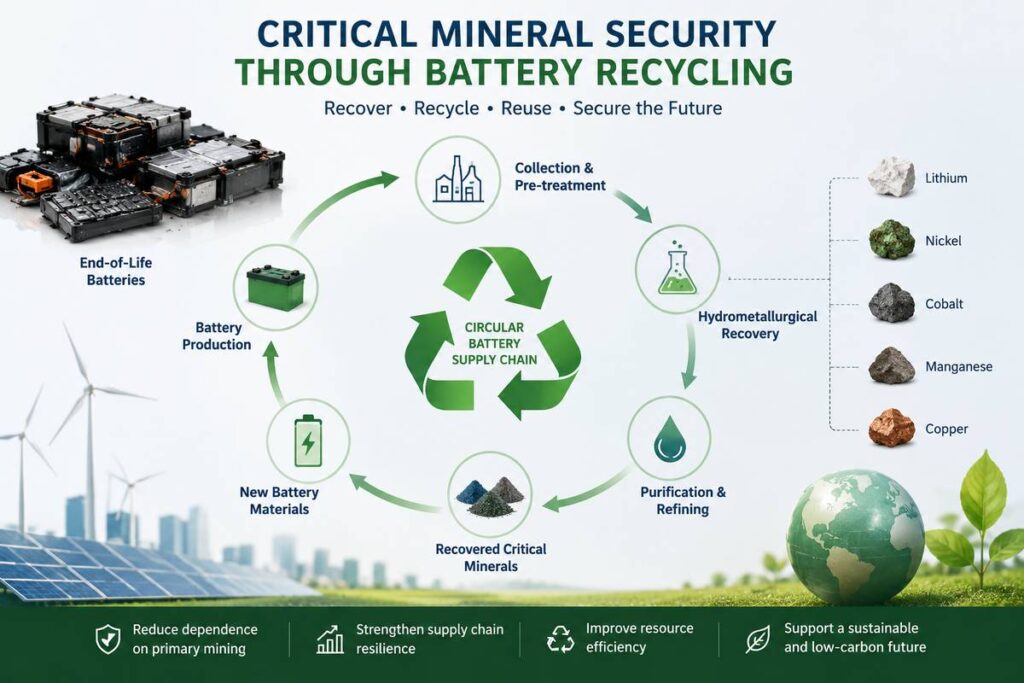 Critical Mineral Security Through Battery Recycling