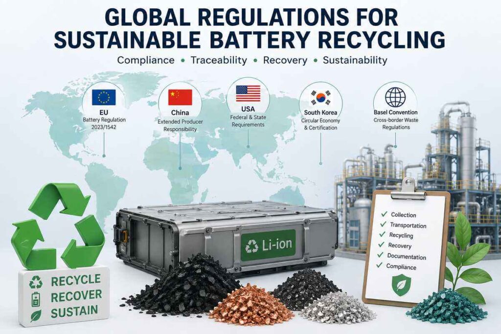 Global Regulations for Sustainable Battery Recycling