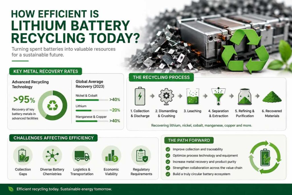 How Efficient Is Lithium Battery Recycling Today?
